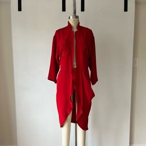 UNMARKED PROTO / BILLY REID • 6-PLY SILK ROBE / VIBRANT READ • SAMPLE SIZE 4/6